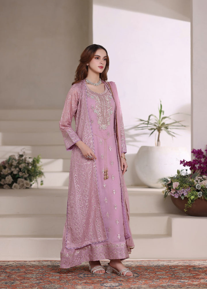 Shadiyan by Al Siyaab Pret 4 Piece Embroidered Chiffon Sahiba Lilac - Festive Collection