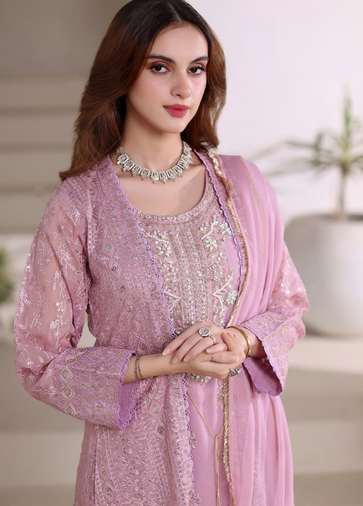 Shadiyan by Al Siyaab Pret 4 Piece Embroidered Chiffon Sahiba Lilac - Festive Collection