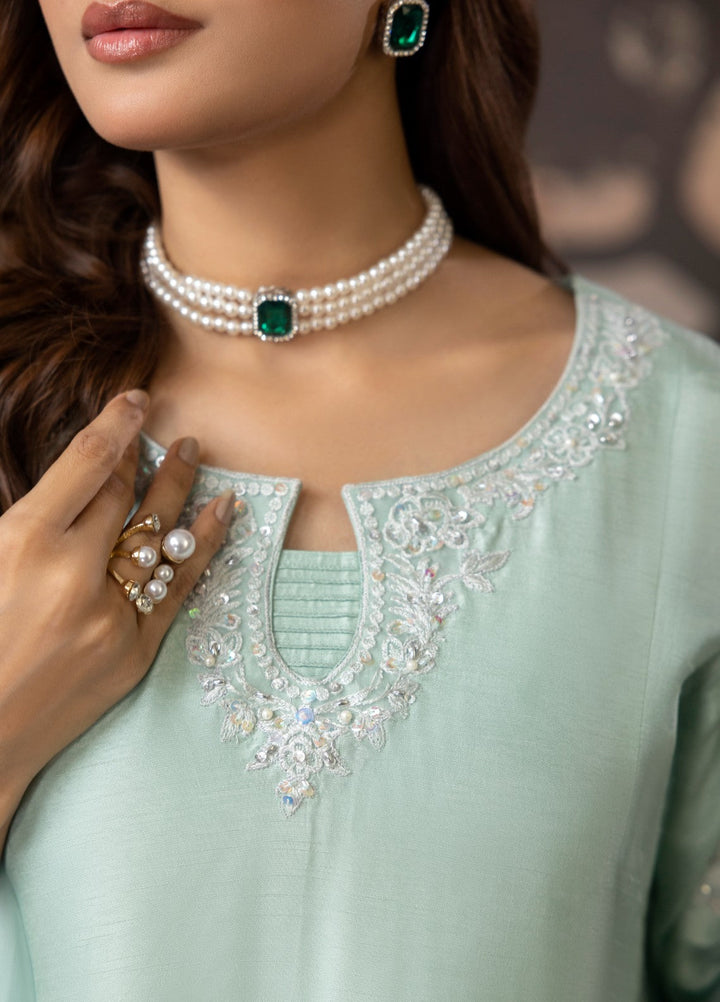 Euphoria by Cyanic Women Pret Embroidered Raw Silk 3 Piece Bloom - Festive Collection