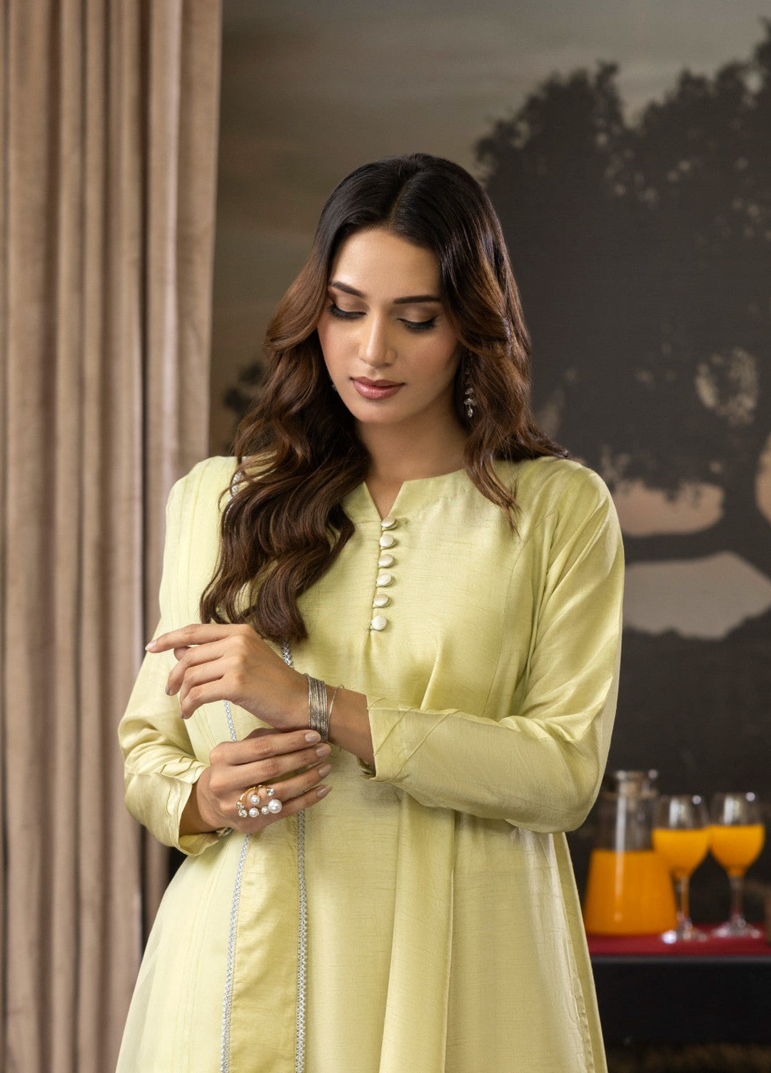 Euphoria by Cyanic Women Pret Embroidered Raw Silk 3 Piece Serenity - Festive Collection