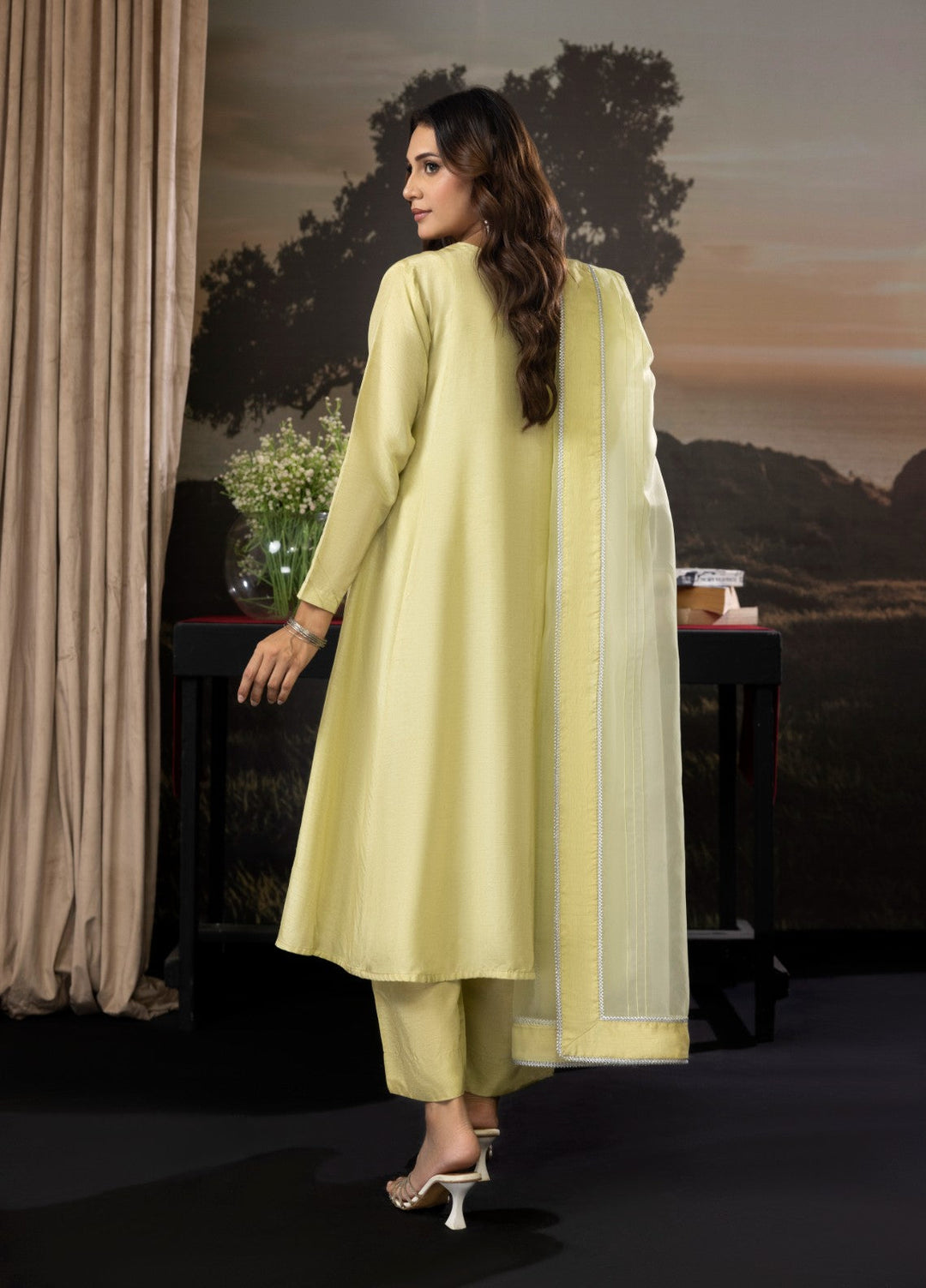 Euphoria by Cyanic Women Pret Embroidered Raw Silk 3 Piece Serenity - Festive Collection