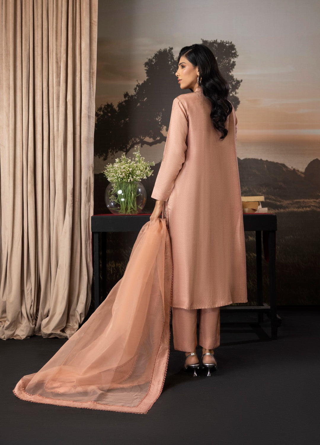 Euphoria by Cyanic Women Pret Embroidered Raw Silk 3 Piece Dream - Festive Collection