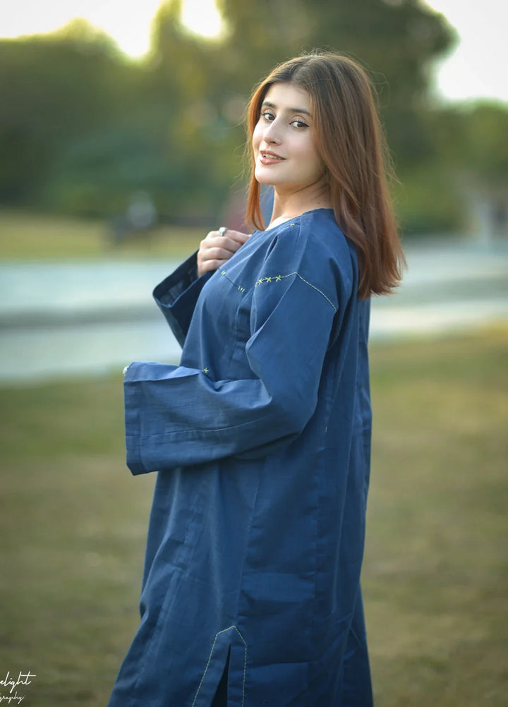 Urban Cut Women Pret Hand work 2 Piece Cotton Textured Co-Ord Set C0228 - Summer Collection