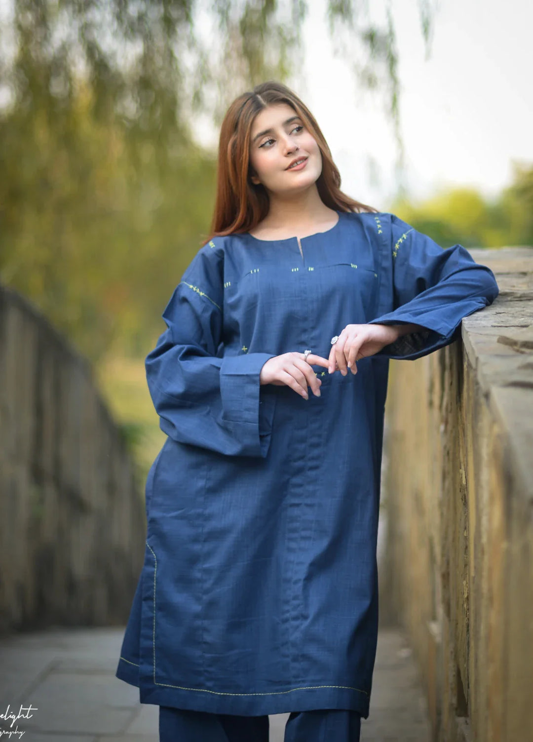 Urban Cut Women Pret Hand work 2 Piece Cotton Textured Co-Ord Set C0228 - Summer Collection