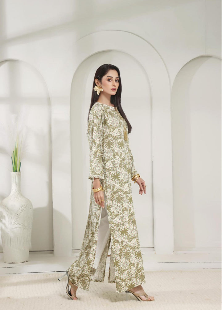 Madiha Gohar Silk Affair Pret Shirt Printed linen Shanghai Leaf - Winter Collection