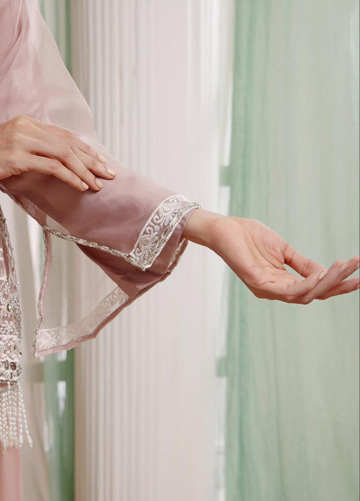 Madiha Gohar Silk Affair Pret 3 Piece Embroidered Organza Velour Blush - Wedding Collection