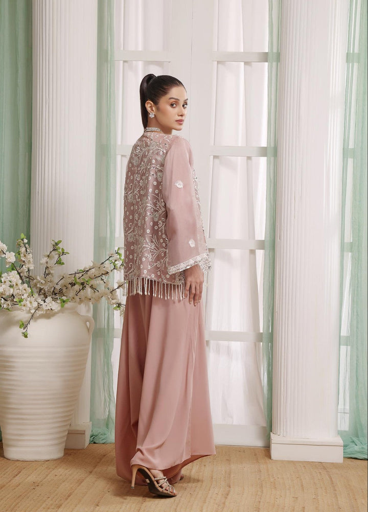 Madiha Gohar Silk Affair Pret 3 Piece Embroidered Organza Velour Blush - Wedding Collection