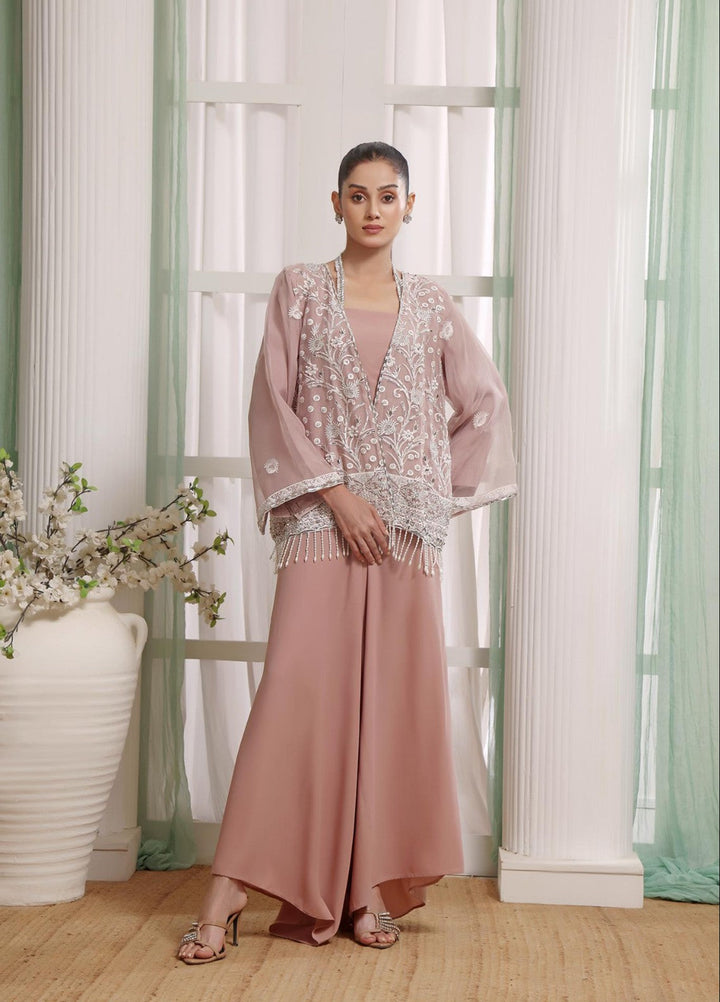 Madiha Gohar Silk Affair Pret 3 Piece Embroidered Organza Velour Blush - Wedding Collection