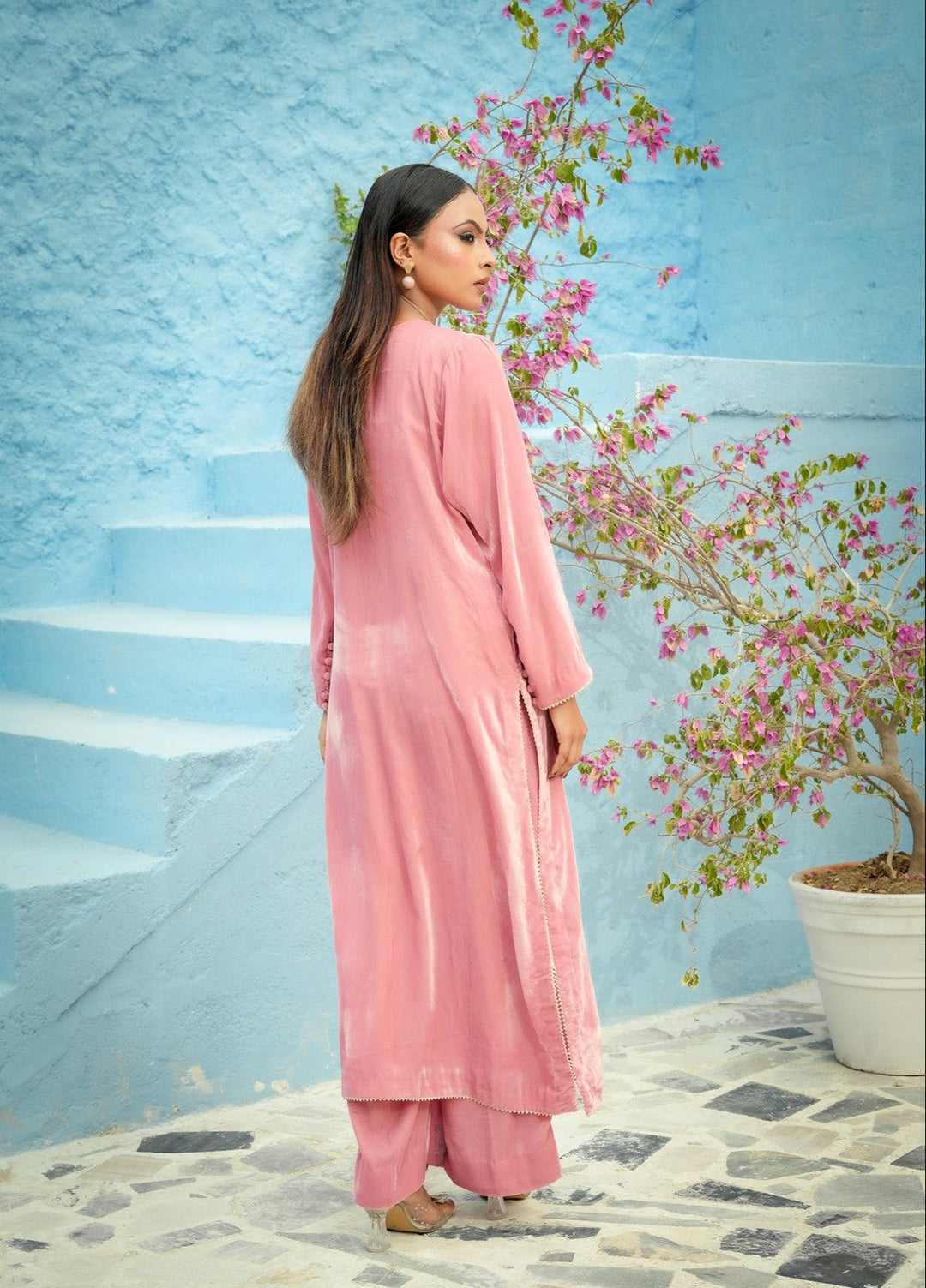 Noor e Mehal by Madiha Gohar Pret Luxury Embriodered 2 Piece Velvet Suit Noor e Gulabi - Formals Collection