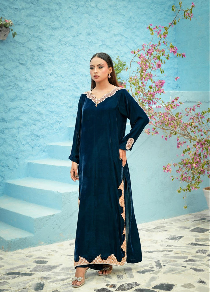 Noor e Mehal by Madiha Gohar Pret Embriodered Premium 2 Piece Velvet Noor e Shaam - Formals Collection