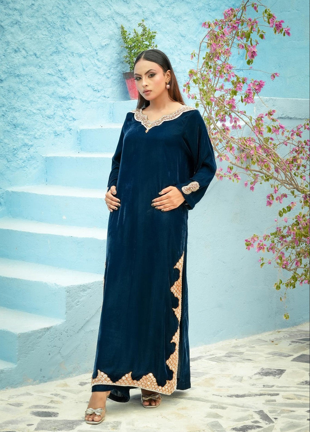 Noor e Mehal by Madiha Gohar Pret Embriodered Premium 2 Piece Velvet Noor e Shaam - Formals Collection