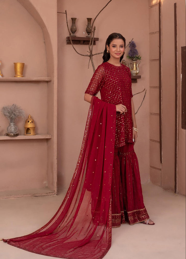 Noor e Mehal by Madiha Gohar Pret Embriodered Gharara Suit 3 Piece Layla e Mehr - Festive Collection