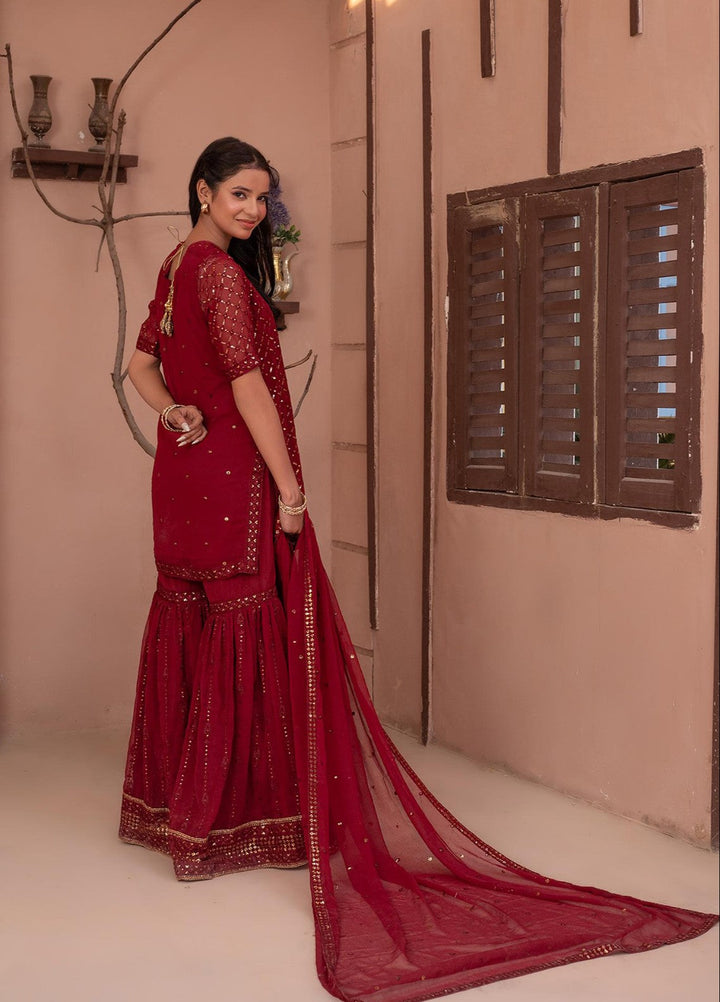 Noor e Mehal by Madiha Gohar Pret Embriodered Gharara Suit 3 Piece Layla e Mehr - Festive Collection