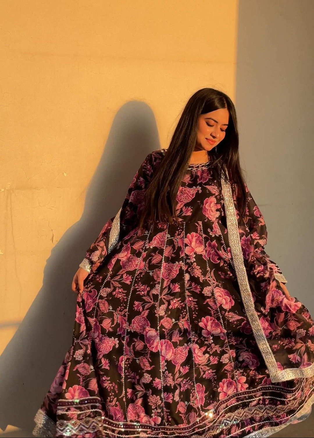 Noor e Mehal by Madiha Gohar Pret Embriodered Preimum 3 Piece Swiss Kalidar Pishwas Noor-e-Gulzar - Festive Collection