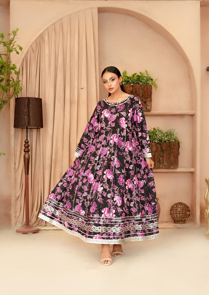 Noor e Mehal by Madiha Gohar Pret Embriodered Preimum 3 Piece Swiss Kalidar Pishwas Noor-e-Gulzar - Festive Collection