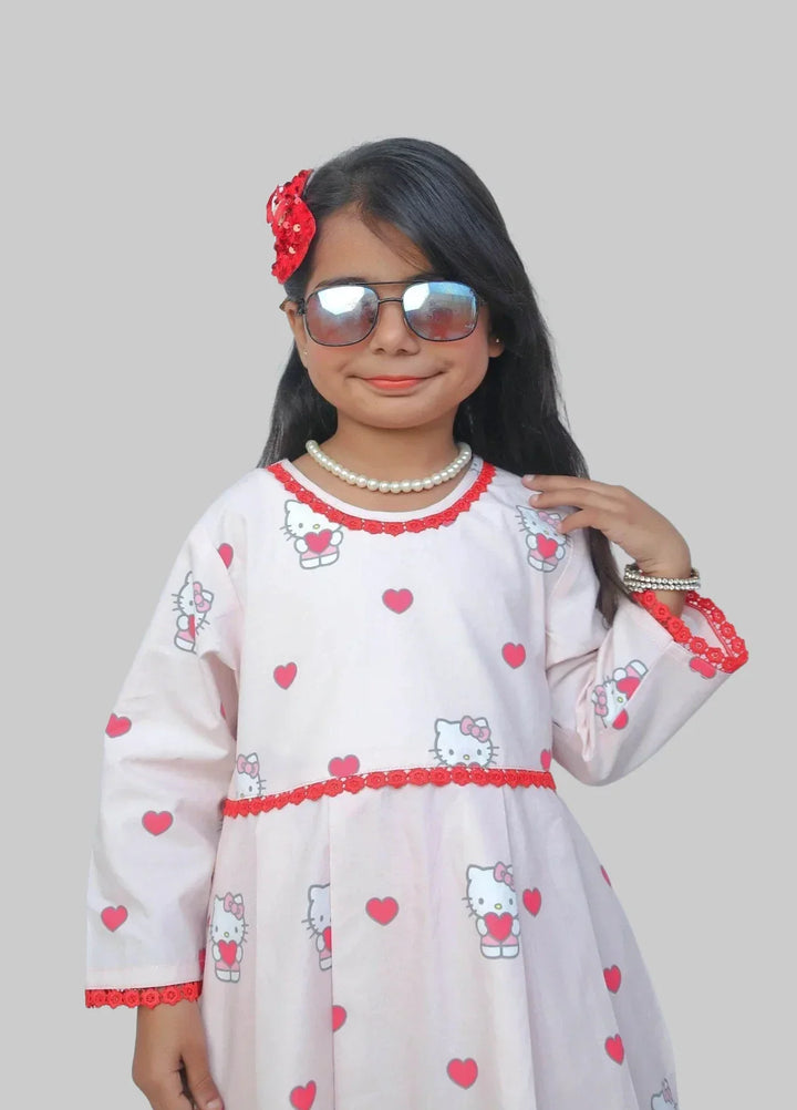 Urban Cut RTW Kids Printed 2 Piece Set Hello Kitty Print - K001 - Summer Collection