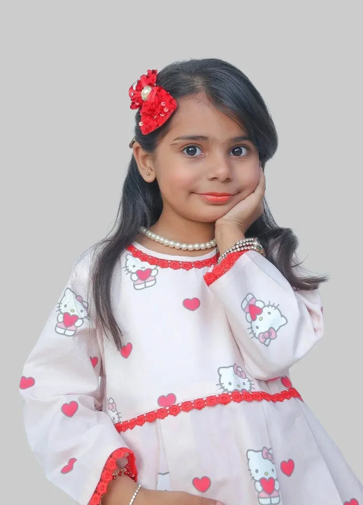 Urban Cut RTW Kids Printed 2 Piece Set Hello Kitty Print - K001 - Summer Collection