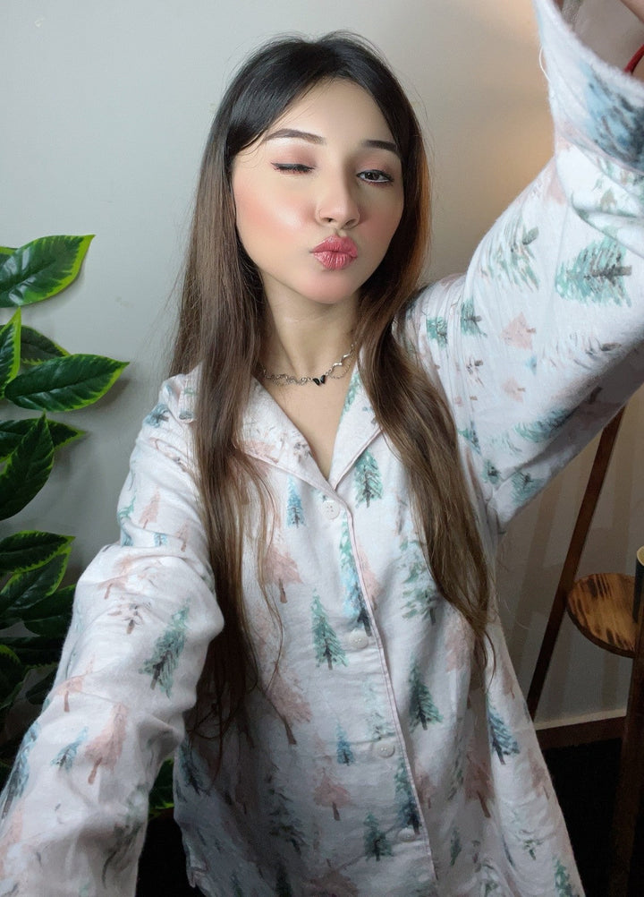 Urban Cut Women Pret 2 Piece Printed Suit Trees and Deer Print-P0115 - Winter Collection