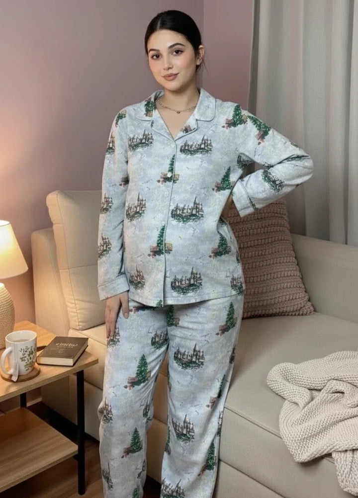 Urban Cut Women Pret 2 Piece Printed Suit Castle and Nature Print-P0116 - Summer Collection