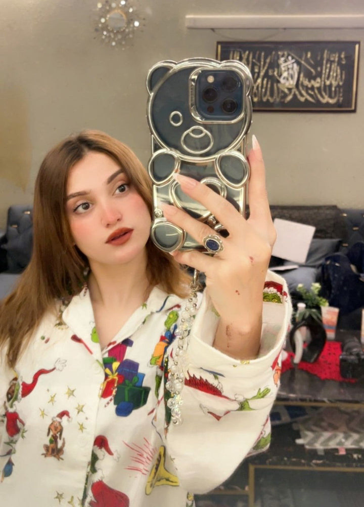 Urban Cut Women Pret 2 Piece Printed Suit Christmas Cartoon Print-P0117 - Winter Collection