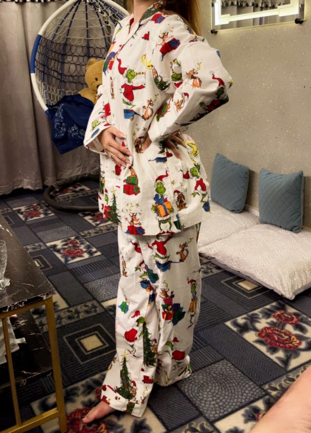 Urban Cut Women Pret 2 Piece Printed Suit Christmas Cartoon Print-P0117 - Winter Collection