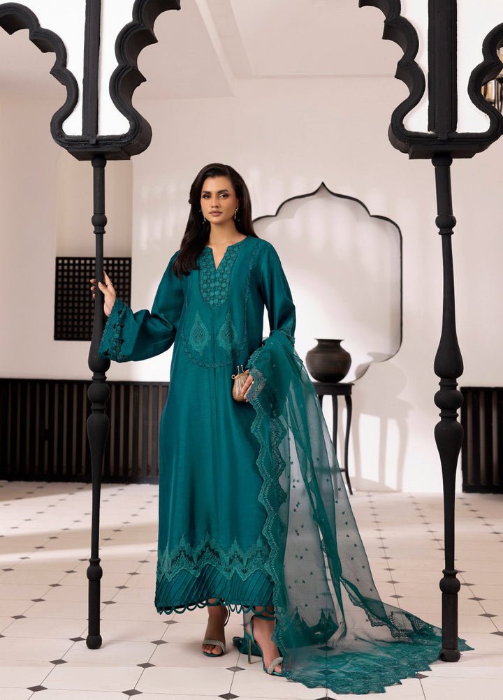 Silk Mode by Tessa Women Pret 3 Piece Raw Silk Zircon - Festive Collection
