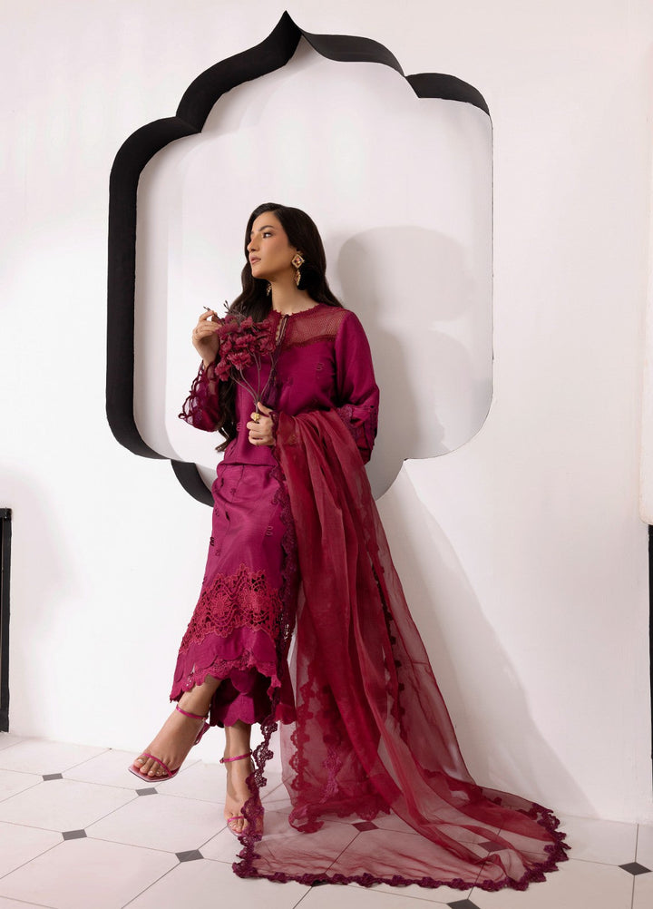 Silk Mode by Tessa Women Pret 3 Piece Raw Silk Deniz - Festive Collection