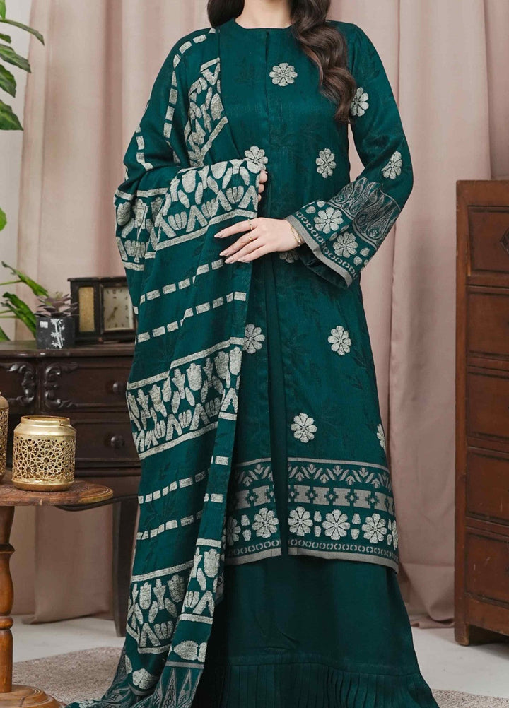 Narmin by Narkins Ophelia Unstitched Velvet Jacquard 3 Piece Embossed Green-3197 - Winter Collection