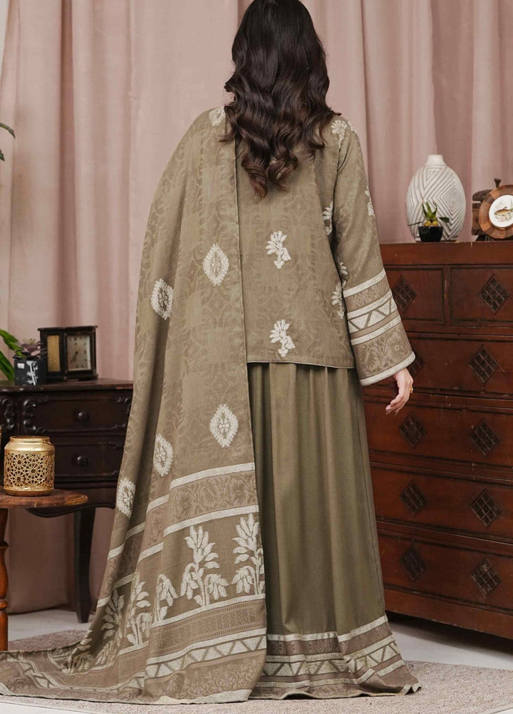 Narmin by Narkins Ophelia Unstitched Velvet Jacquard 3 Piece Embossed Tan-3194 - Winter Collection