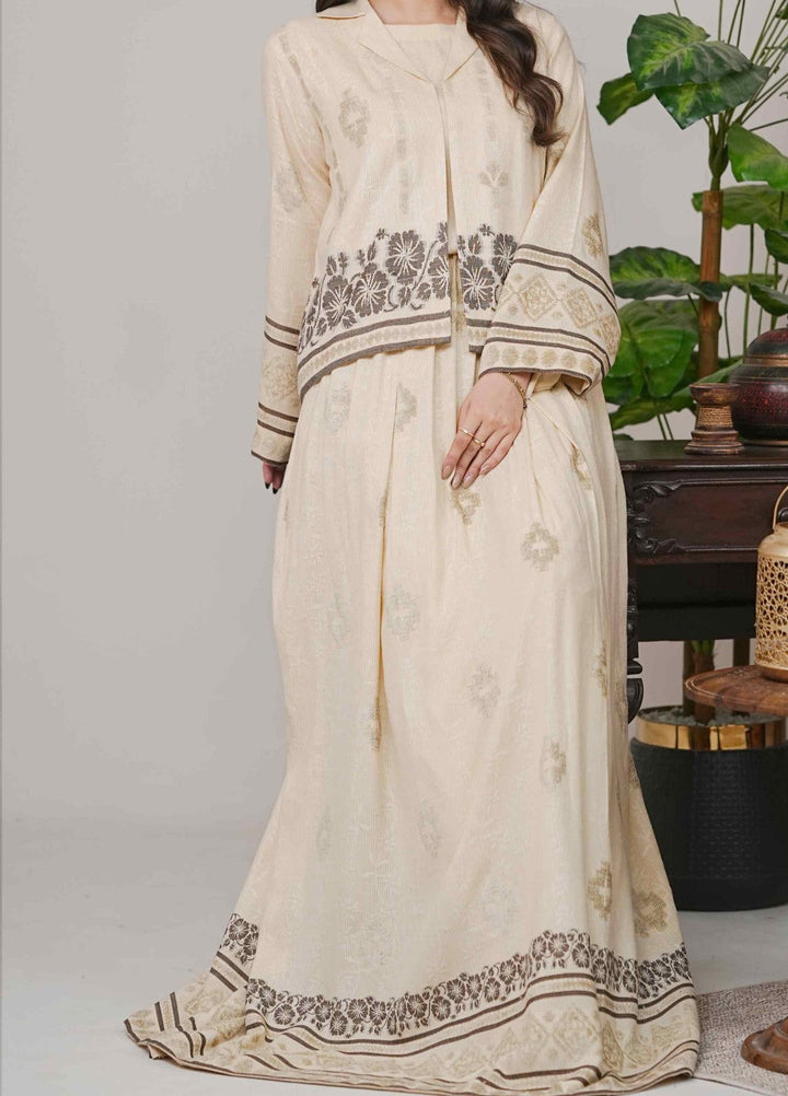 Narmin by Narkins Ophelia Unstitched Velvet Jacquard 3 Piece Embossed Butter-3193 - Winter Collection