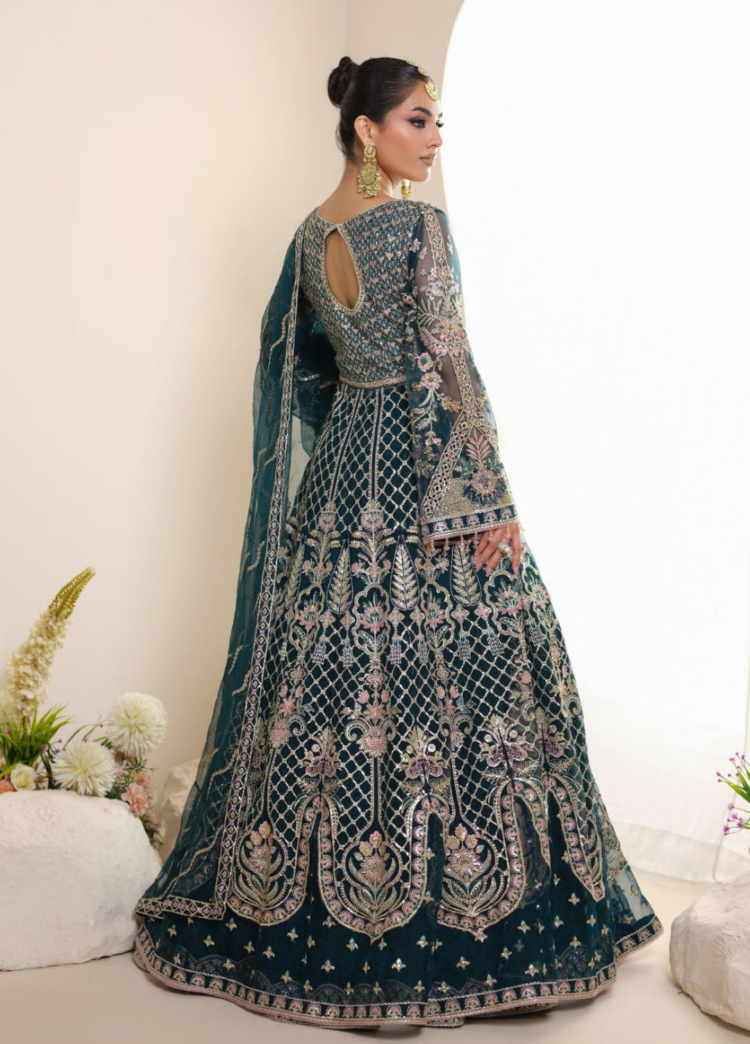 Naqash e Naaz by Wareesha 3 Piece Hand work Net WB-02 NAQSH - Formals Collection
