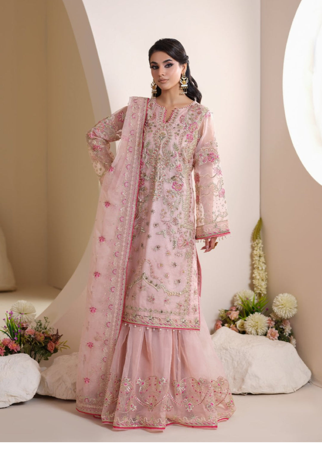 Naqash e Naaz by Waresha 3 Piece Hand work Organza WB-05 SHIZA - Formals Collection