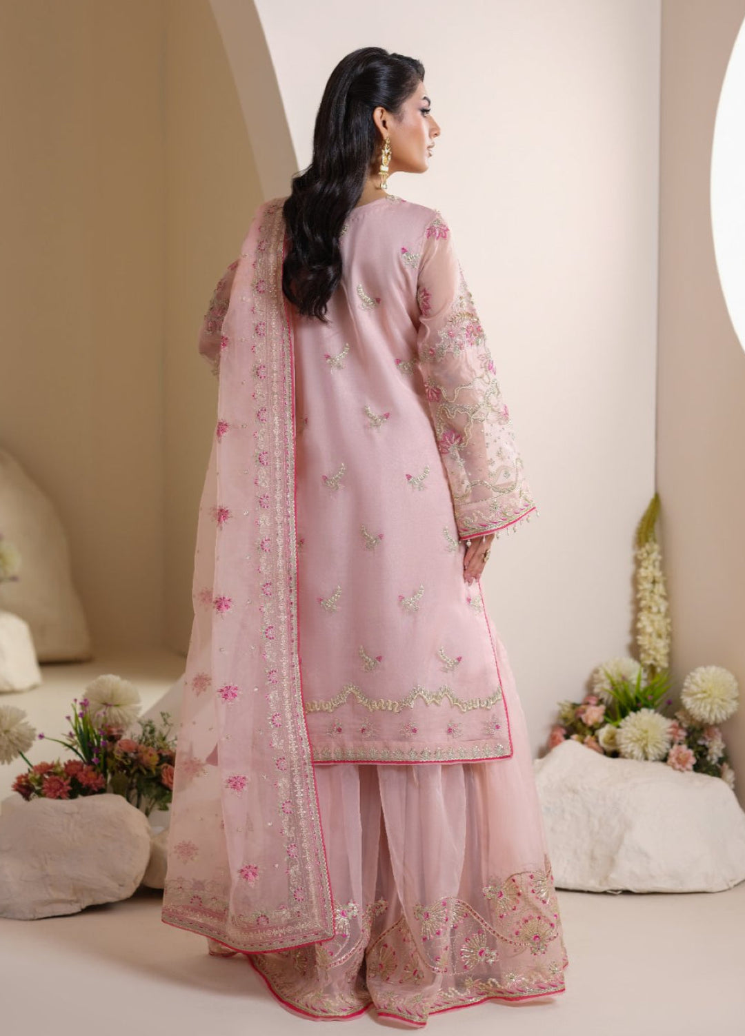 Naqash e Naaz by Waresha 3 Piece Hand work Organza WB-05 SHIZA - Formals Collection