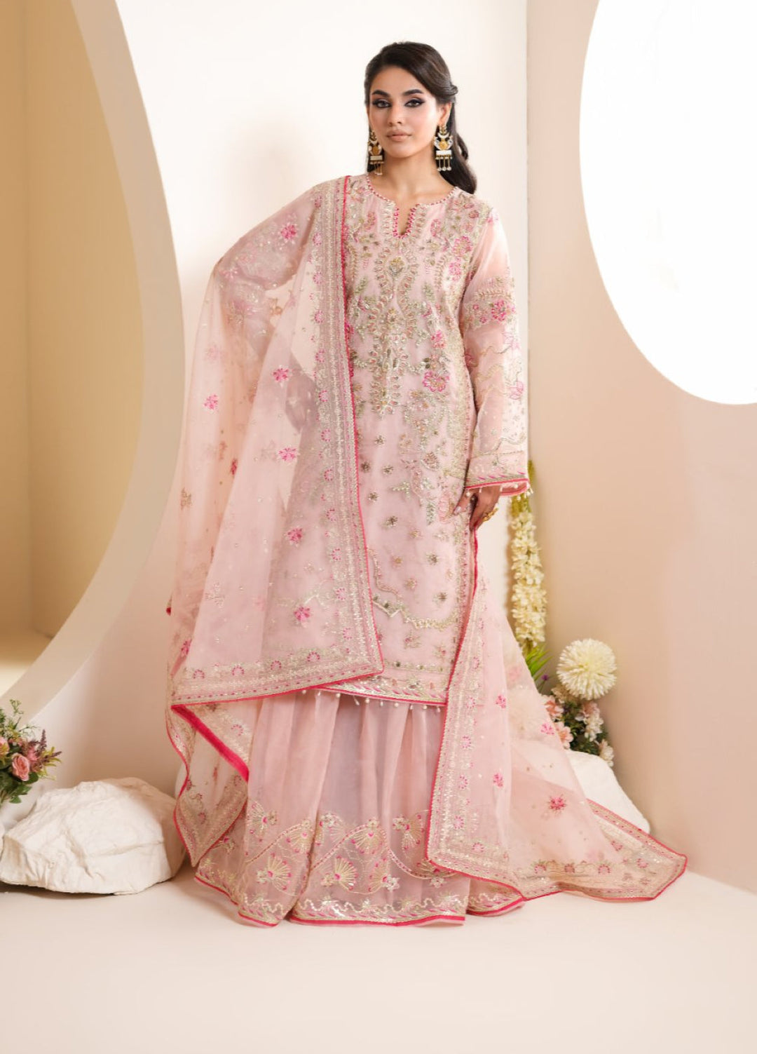 Naqash e Naaz by Waresha 3 Piece Hand work Organza WB-05 SHIZA - Formals Collection