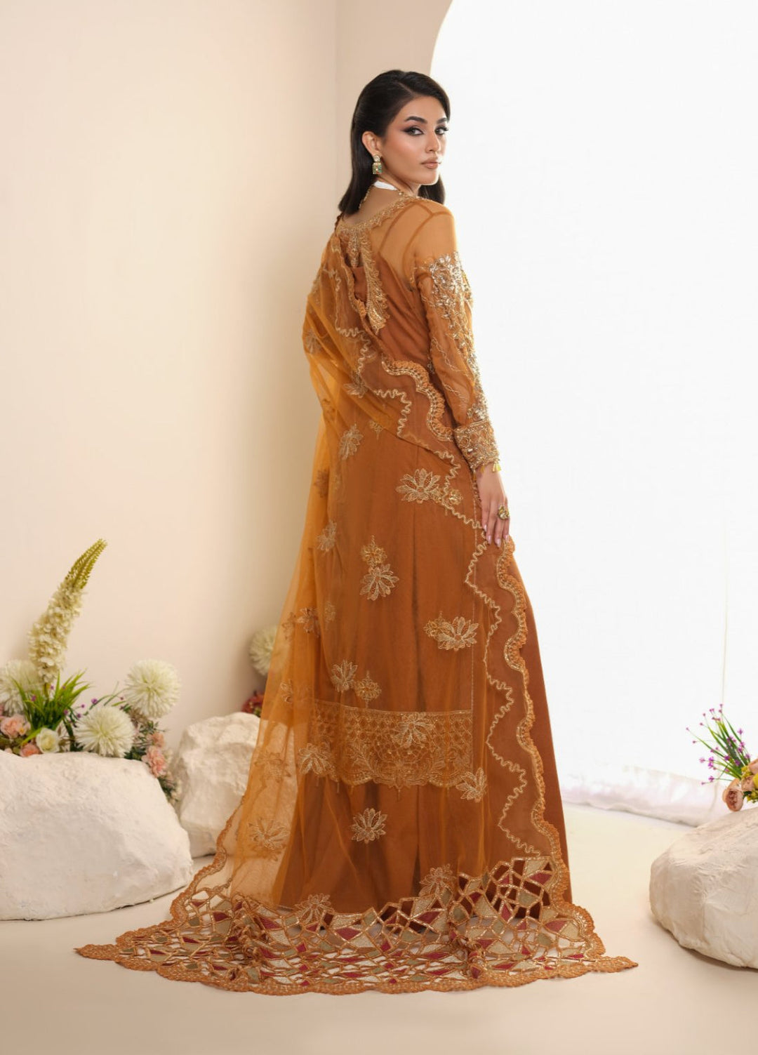 Naqash e Naaz by Wareesha 3 Piece Hand work Net WB-07 SAHIBA - Formals Collection