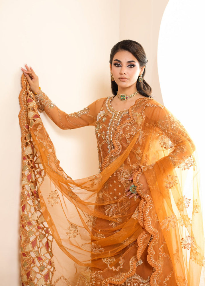 Naqash e Naaz by Waresha 3 Piece Hand work Net WB-07 SAHIBA - Formals Collection