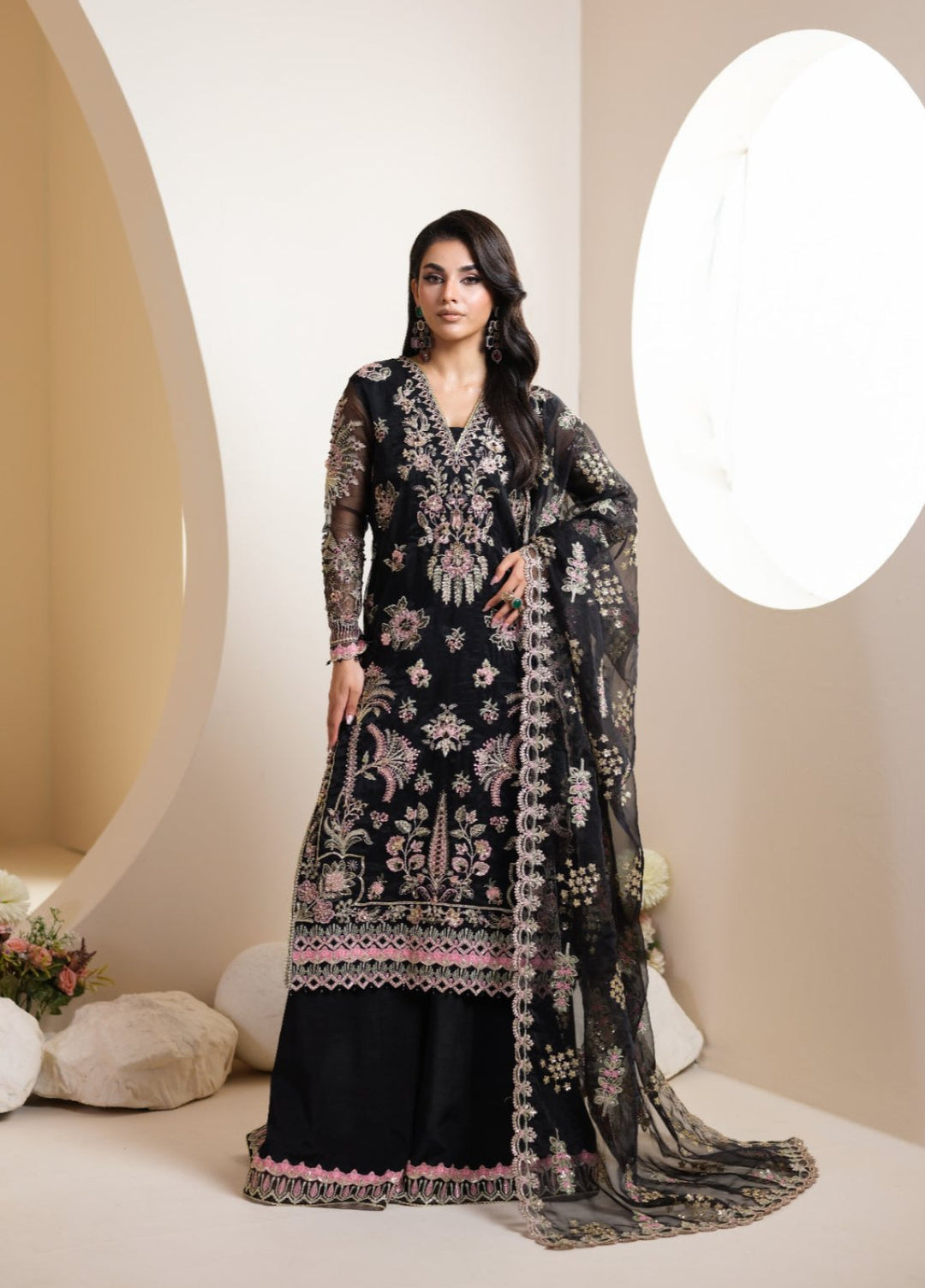 Naqash e Naaz by Waresha 3 Piece Hand work Organza WB-08 DASTAAN - Formals Collection