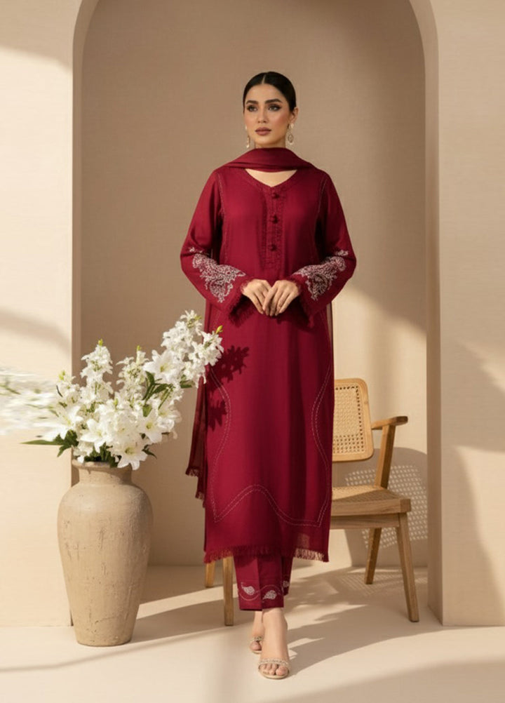 Eira by Mavie Pret Wool 3 Piece Embroidered Zena - Winter Collection