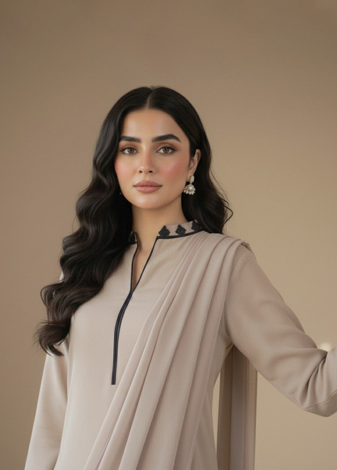 Eira by Mavie Pret Karandi 3 Piece Embroidered Oria - Winter Collection