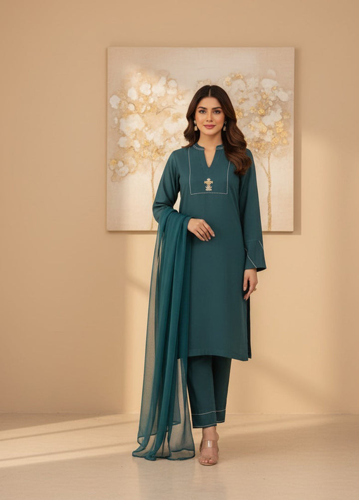 Eira by Mavie Pret Wool 3 Piece Embroidered Alora - Winter Collection