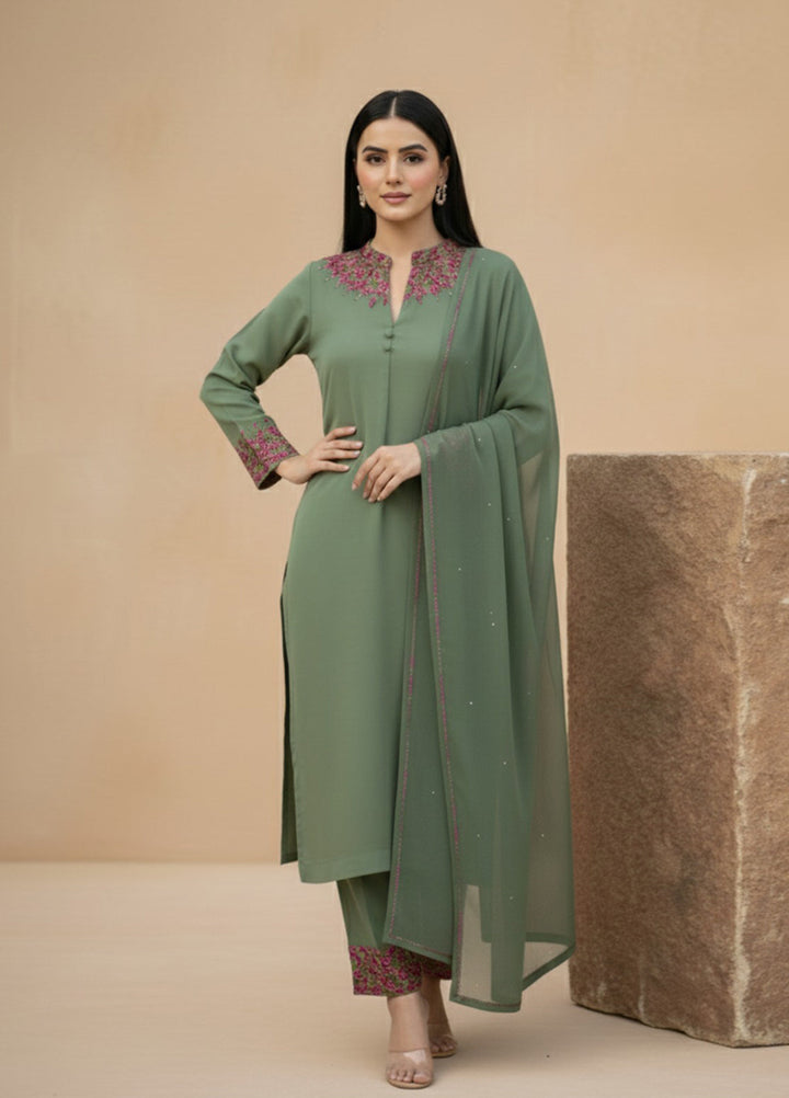 Eira by Mavie Pret Wool 3 Piece Embroidered Nyssa - Winter Collection