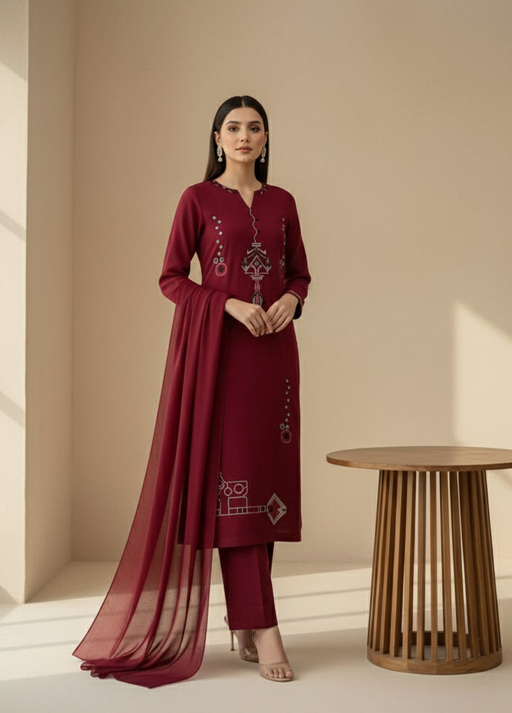 Eira by Mavie Pret Karandi 3 Piece Embroidered Zyra - Winter Collection