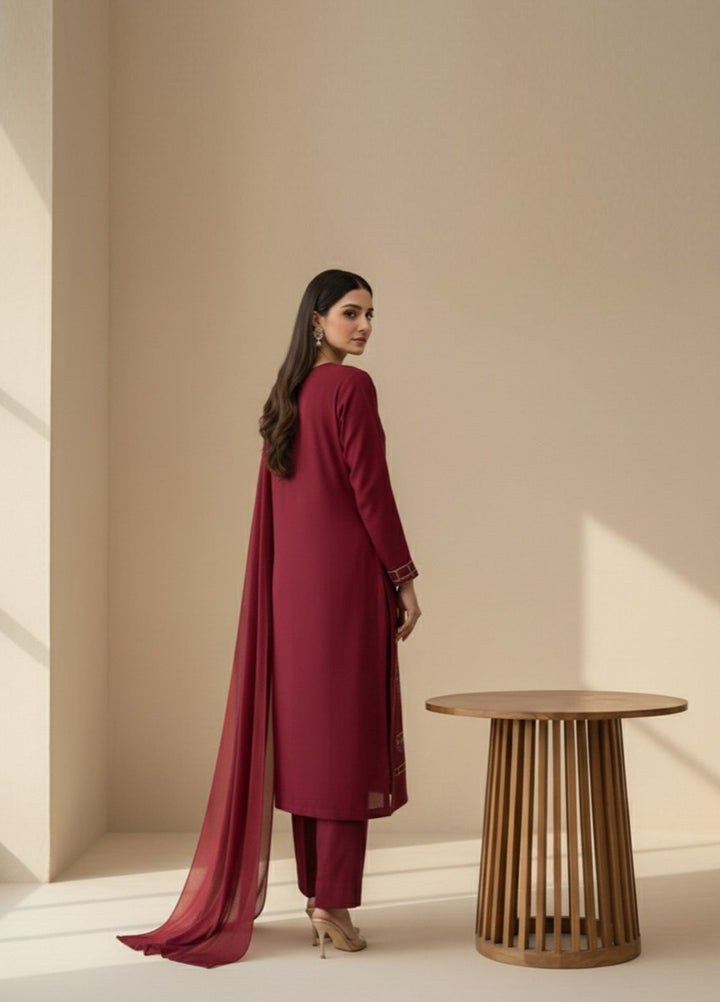 Eira by Mavie Pret Karandi 3 Piece Embroidered Zyra - Winter Collection