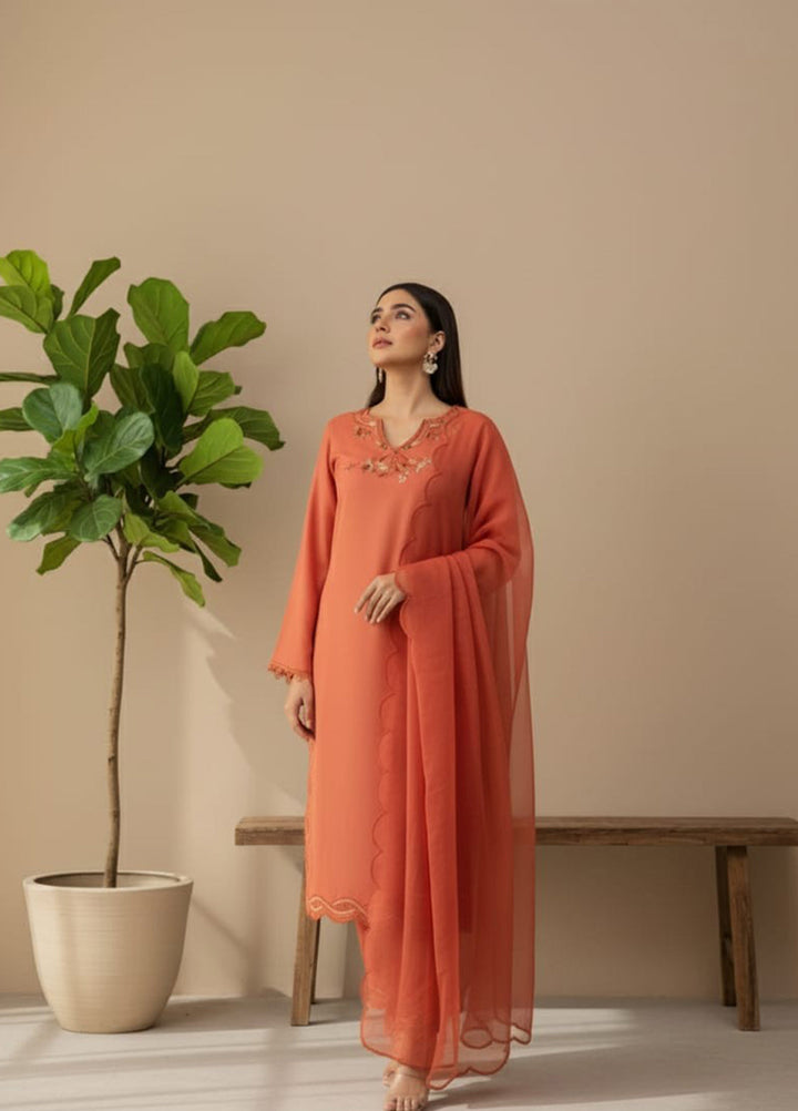 Eira by Mavie Pret Wool 3 Piece Embroidered Kaia - Winter Collection