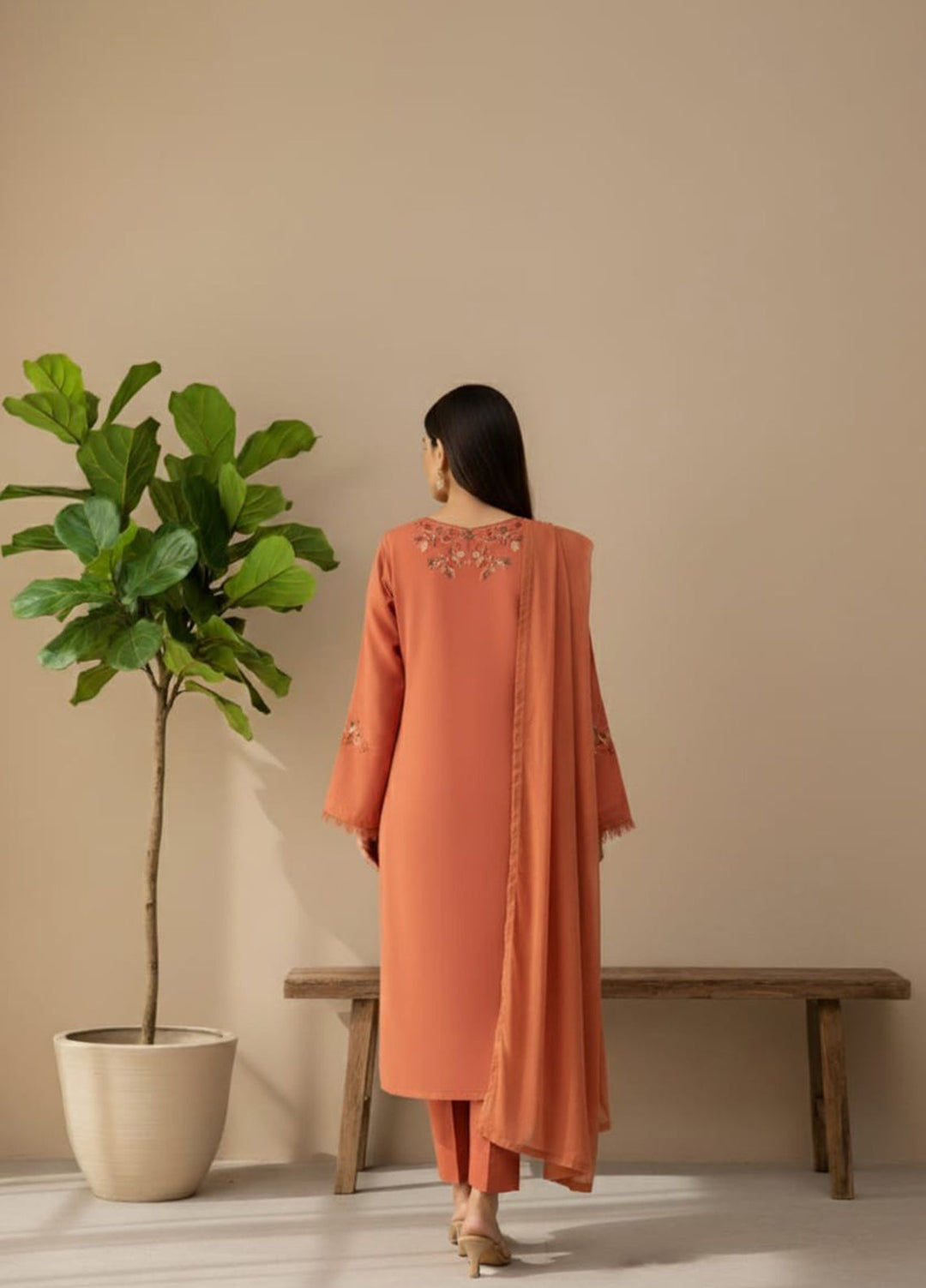 Eira by Mavie Pret Wool 3 Piece Embroidered Kaia - Winter Collection