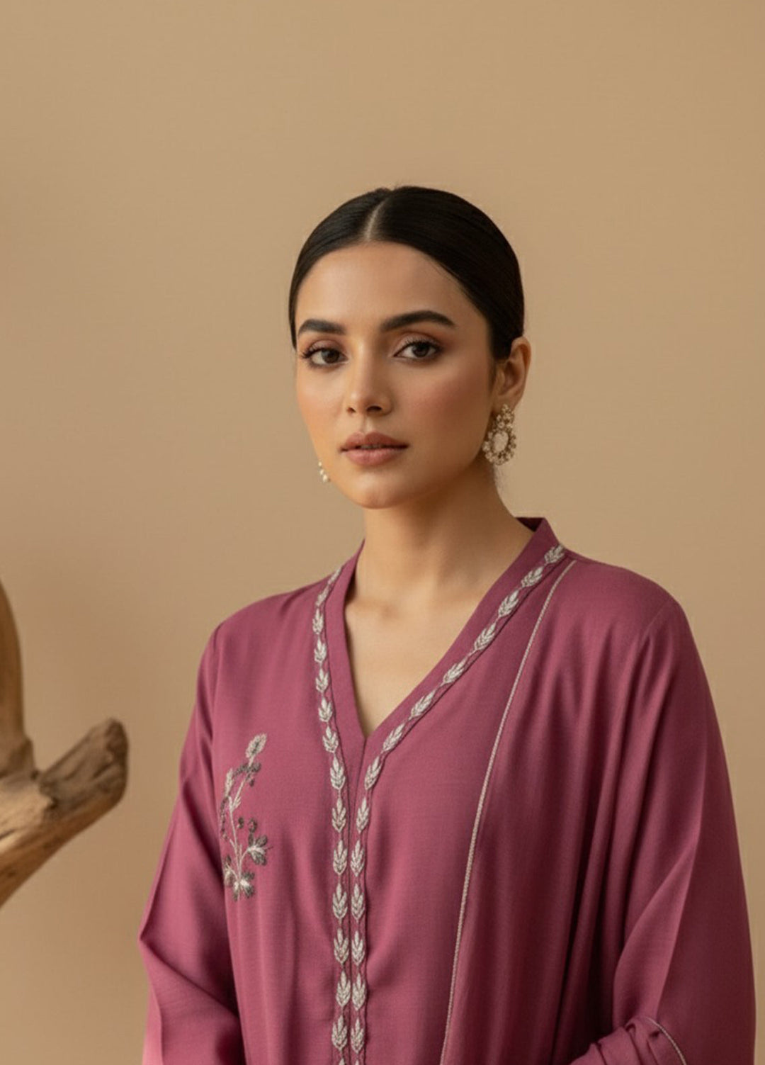 Eira by Mavie Pret Cotton Net 3 Piece Embroidered Ayla - Winter Collection