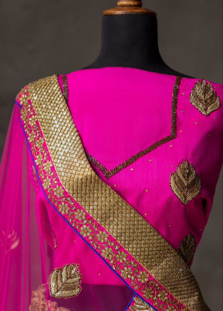 Elaya by House of Nyyra Unstitched 3 Piece Hand work Bronze Indian brocade - Wedding Collection