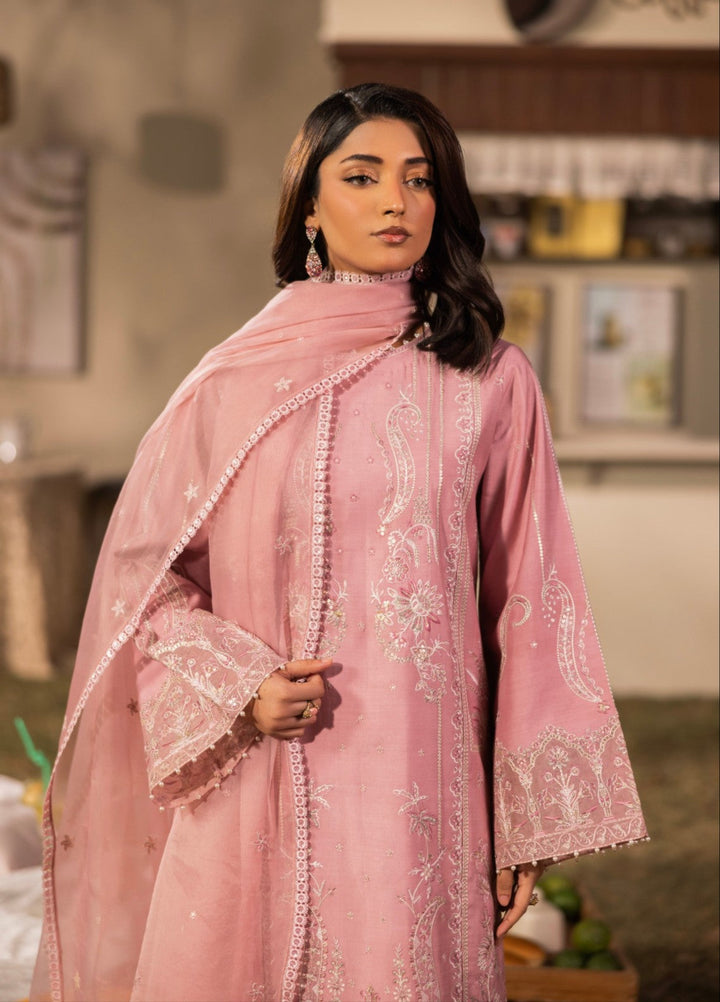 Blue Moon by Ruby Suleiman Pret 3 Piece Embroidered Viscose with Organza Moonlit Rose - Casual Collection