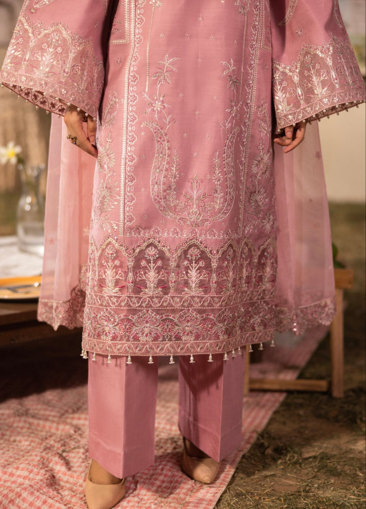 Blue Moon by Ruby Suleiman Pret 3 Piece Embroidered Viscose with Organza Moonlit Rose - Casual Collection