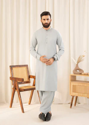 Shan e Eid by Buraq Online Mens Pret Solids Wash N Wear 2 Piece Suit Kahil - Casual Collection